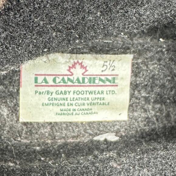 La Canadienne Brown Leather Shearling Line Square Toe Ankle Boot Womens Size 5.5 - Picture 15 of 16